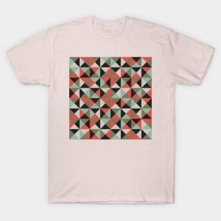 Geometric Faceted Pattern T-Shirt